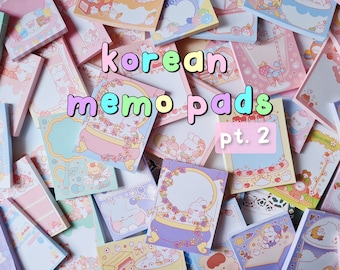 Korean Memo Pads | 30+ Designs | for Bullet Journal, Kpop Journal, Planner - Kawaii Memo - Kawaii Stationery- Cute Note Pad