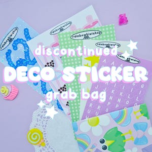 Bolsa de agarre de pegatinas decorativas descatalogadas 5 hojas | Set de regalo Kawaii Star, Kpop Toploader Deco, pegatinas de confeti, pegatinas holográficas, paquete