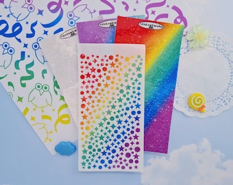 Sparkle Essentials Deco Stickers for Bullet Journal, Kpop Toploader Deco, Polcos - kawaii sticker, kawaii stationery, kpop journal, glitter