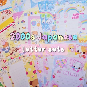 Juegos de letras japonesas de los años 2000 | bolso de mano, papelería kawaii, juego de papelería, carta de amigo por correspondencia, heisei, q-lia, kamio, quid, diseño vintage y2k