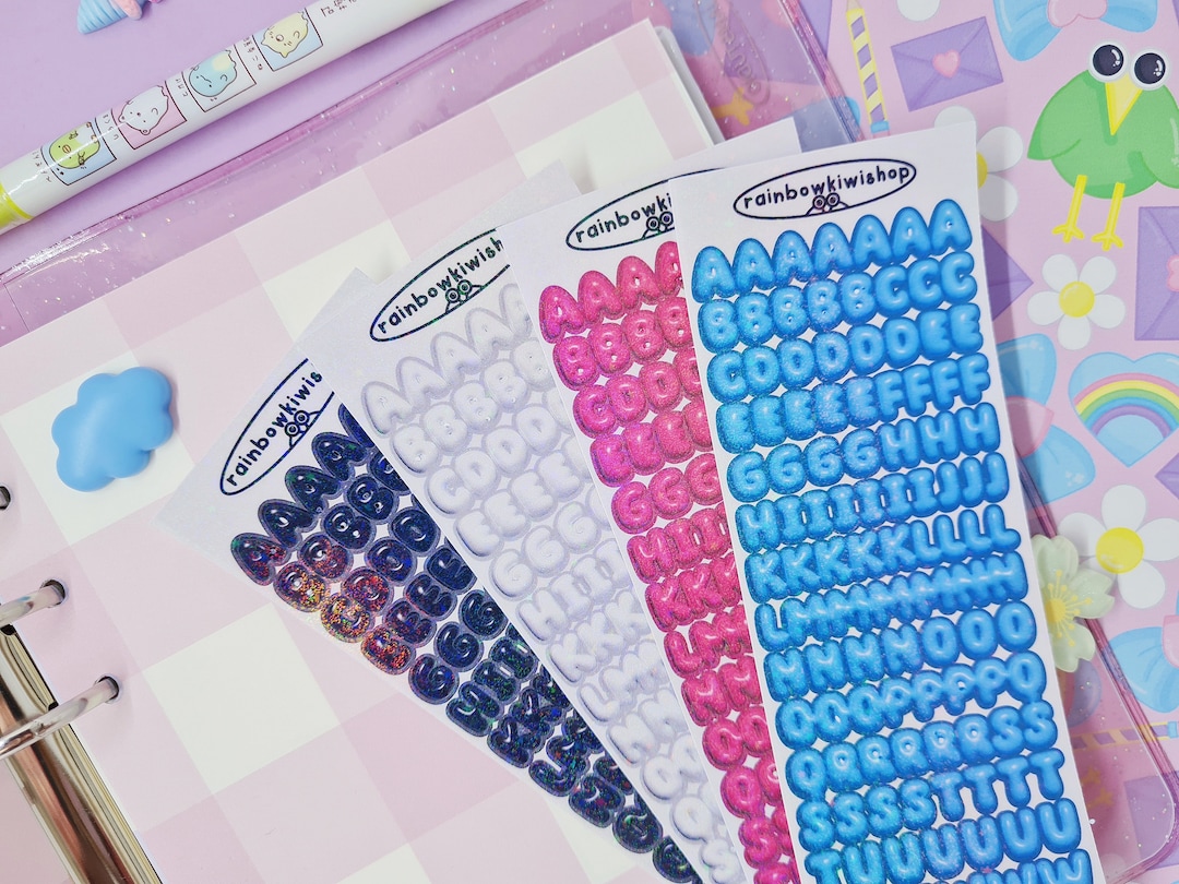 Bubbly Letter Alphabet Stickers | for Bullet Journal, Polcos, Kpop ...