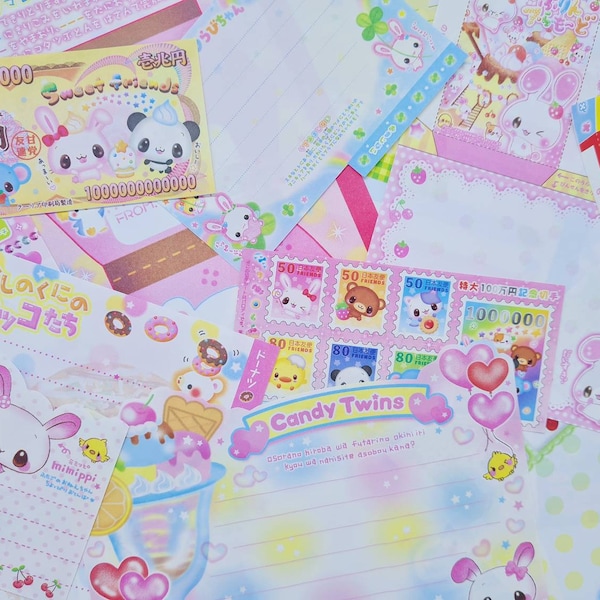 2000s Retro Japanese Memo Sheet Grab Bag - Kawaii, Bullet Journal, Kamio, Q-Lia, Crux, Y2K, Kawaii Stationery Set, Vintage, Lucky Bag