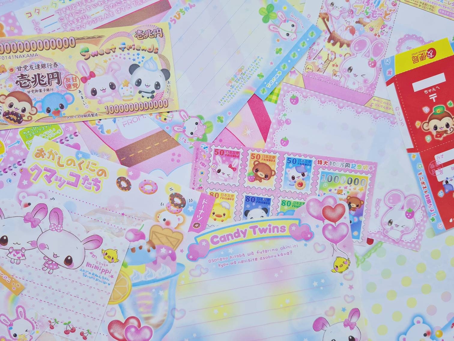 2000s Heisei Retro Japanese Memo Sheet Set With Kawaii Animals