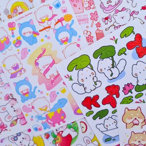 Kawaii Korean Sticker Sheet Grab Bag for Bullet Journal, Kpop Journal and Deco image 4