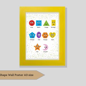 Busy learning Shape Flashcard-Wall Poster-Home-school-Early Education-Engaging Montessori Inspired Activities