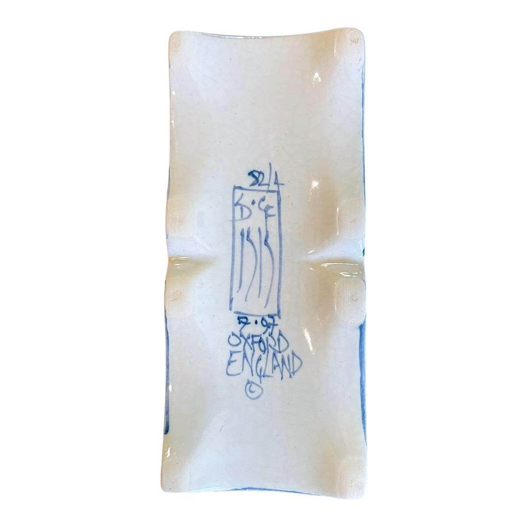 イギリスオックスフォード製デボラ・シアーズ手描きのセラミック花器 イギリス オックスフォード製 デボラシアーズ作 デルフト