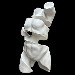 RARE Vitruvian Sculpture Male Torso Signed &quot;TMS 2005&quot; | 14&quot; x 10&quot; x 6&quot;