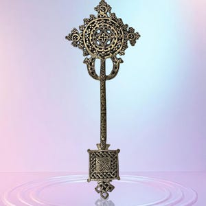 Very Rare Vintage Ethiopian Priest Blessing Cross Coptic Cross Cooper