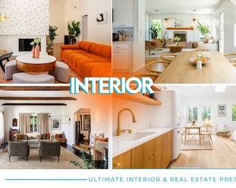 HDR Real Estate Lightroom Presets: Interior Design Photo Editing (Desktop & Mobile)