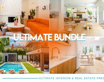 Real Estate Lightroom Presets: HDR Photography Bundle, Sky Replacements (Desktop & Mobile)