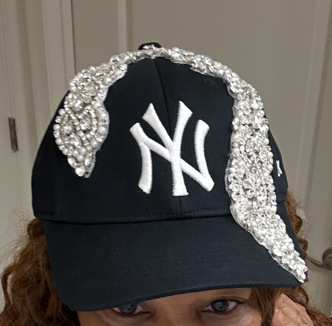 Custom Yankees Hat With Touch of Sparkling Glamour - Etsy display picture 1