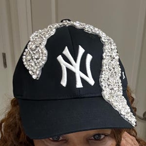 Custom Yankees Hat with touch of Sparkling glamour