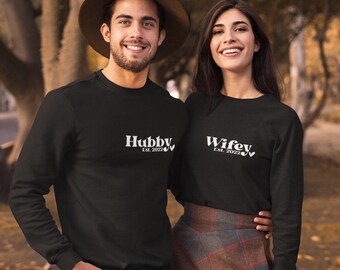 HUBBY | Established 2022 Husband and Wife Matching Sweatshirt Bridal Party Future Mr and Mrs