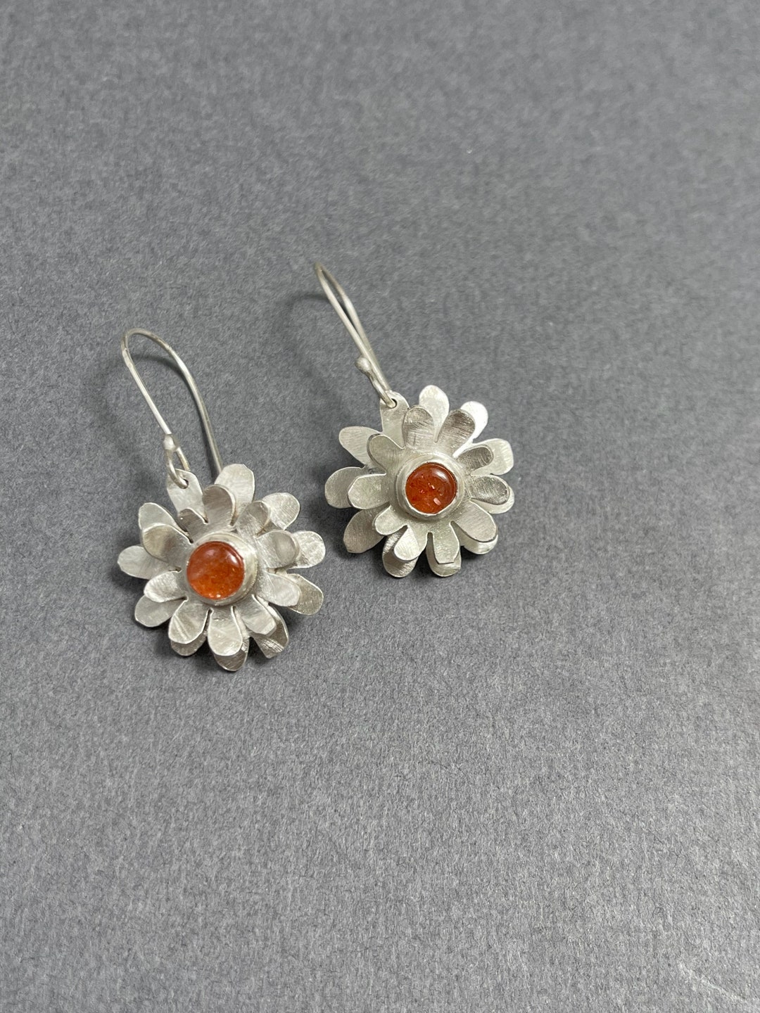 Artisanlab Jewelry Sterling Silver Garden Daisy Flower Earrings - Etsy