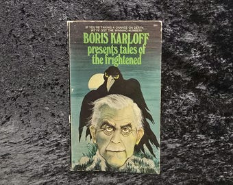Boris Karloff Presents Tales of the Frightened by Michael Avallone - 1973 Vintage horror anthology paperback book