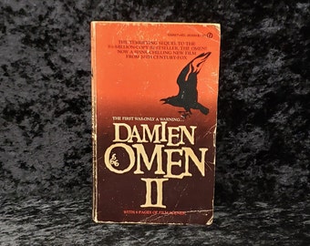 Damien: Omen 2 by Joseph Howard - 1978 Vintage horror movie tie-in paperback book with 8 pages of film photos!