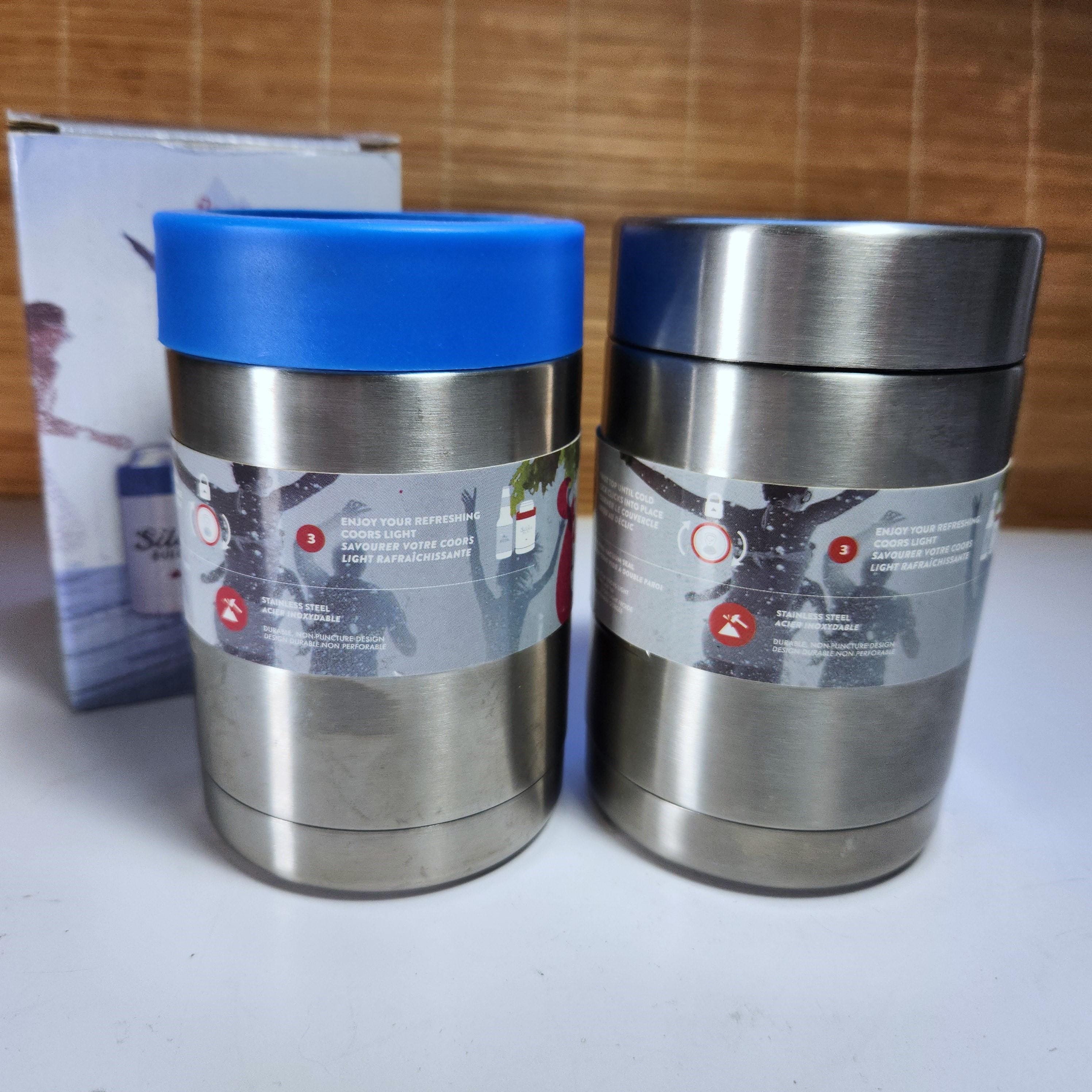 Coors Light Silver Bullet Beer Can Bottle Koozie Coozie Stainless