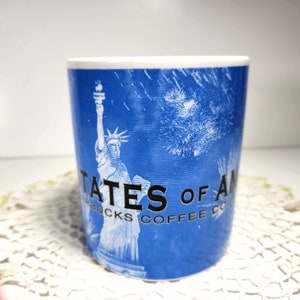 Starbucks Mug Cup Vereinigten Staaten von Amerika Malerische Serie Freiheitsstatue Vintage 2002