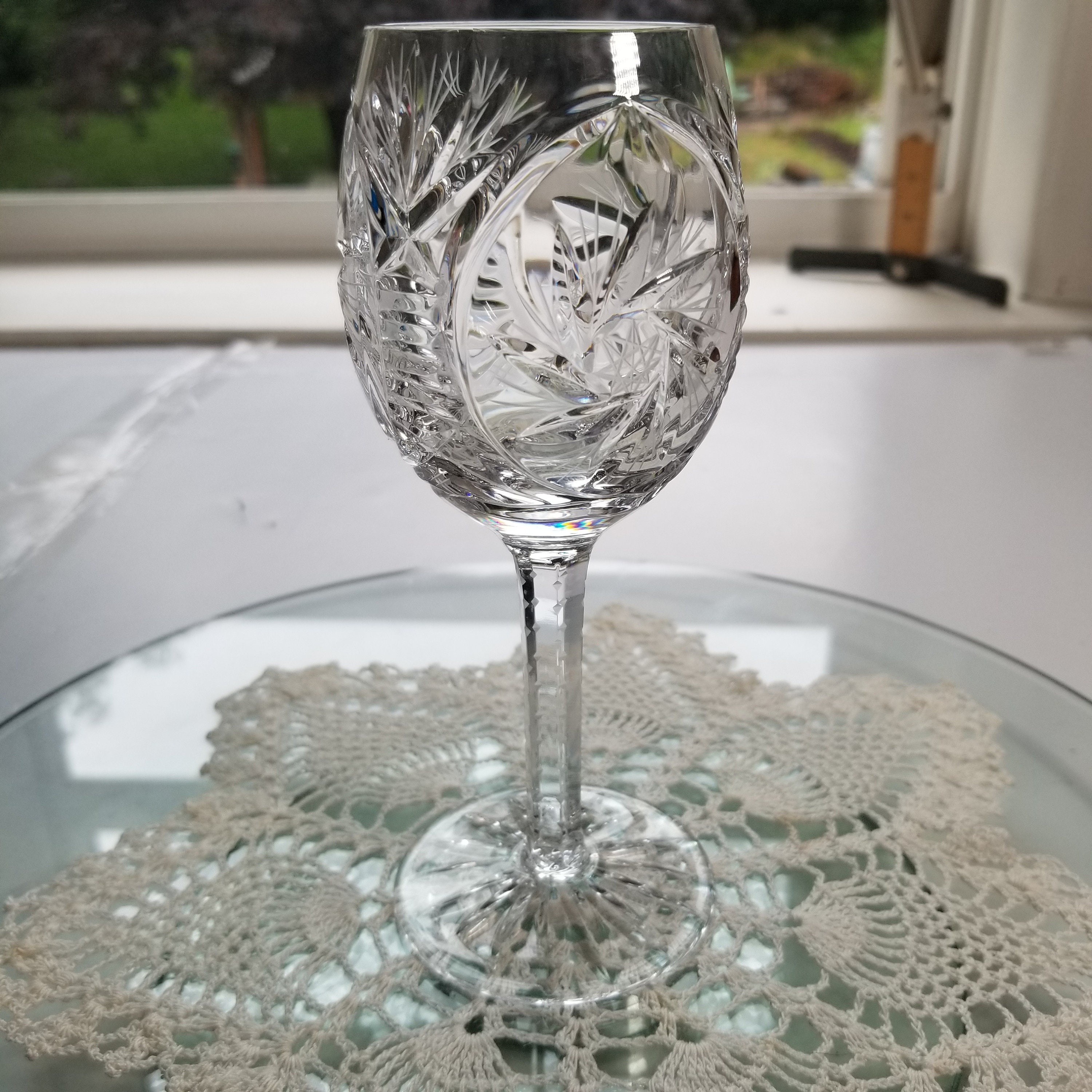 Crystal Port Glass Pinwheel Design 6 1/2 Crystal Port Glass Pinwheel Design 6 1/2