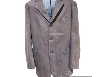 Cotton Reel Sports Coat Men's Size LG Blazer Brown 3 Button Long Double Vent Classic