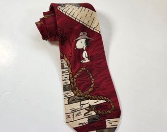 Vintage Snoopy Men's Necktie United Feature Syndicate Peanuts Character with Attached Tag