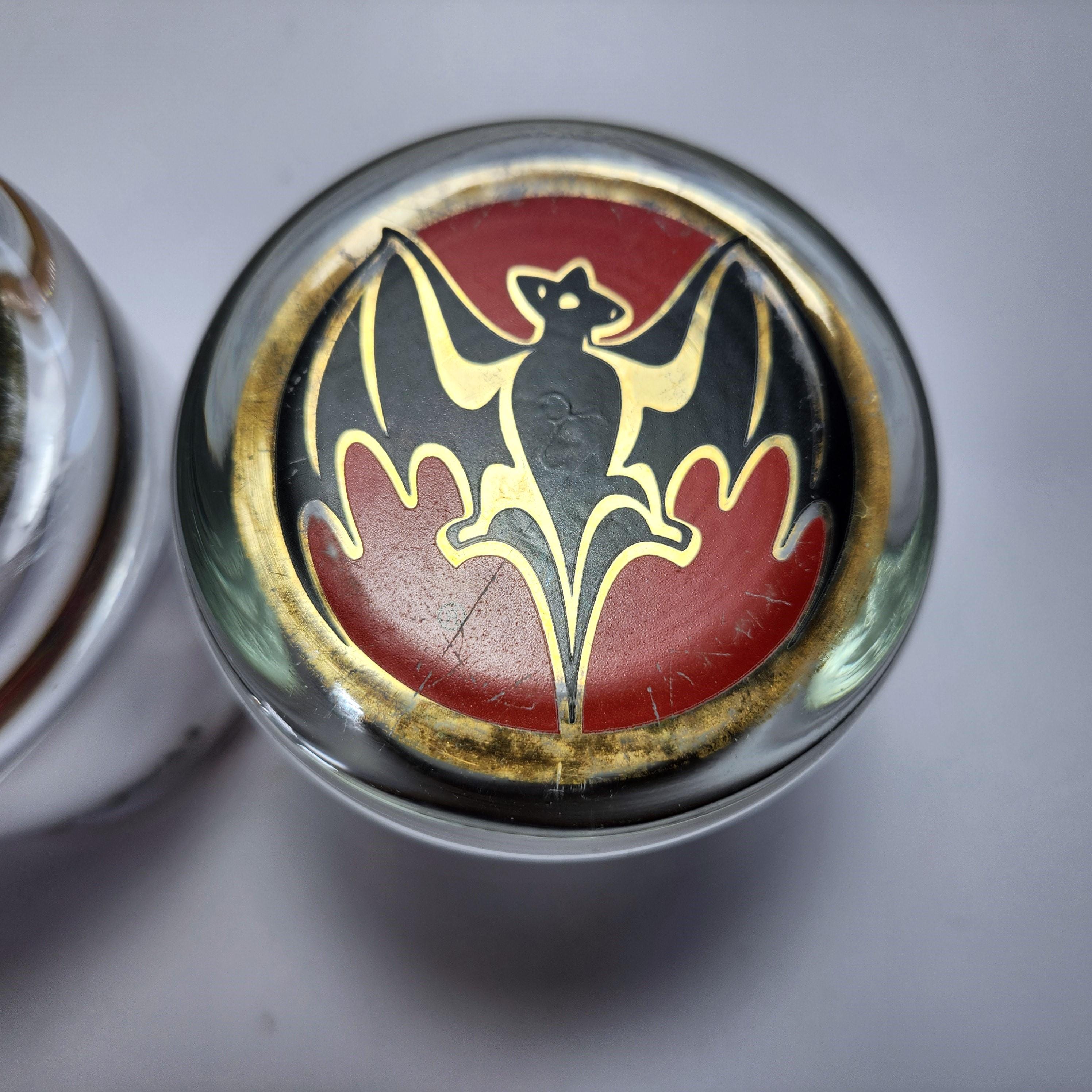 Bacardi Rum Glass Bacardi Bat Logo Lot of 2 Weighted Lo-ball