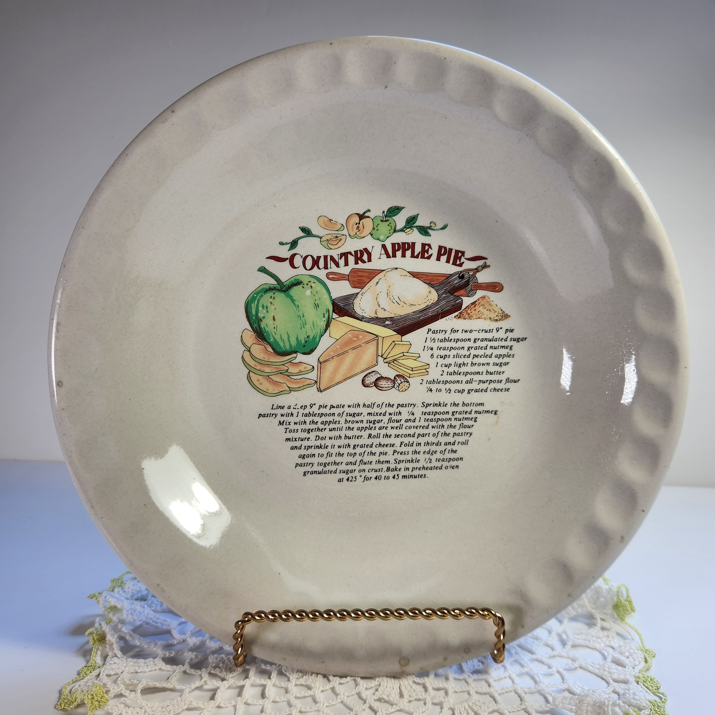 Personalized Pie Pie Plate Pie Plate Personalized Pie Pan, Hand