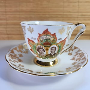 Royal Visit To Canada 1959 Queen Elizabeth II Prince Philip Cup & Saucer Queen Anne Fine Bone China England