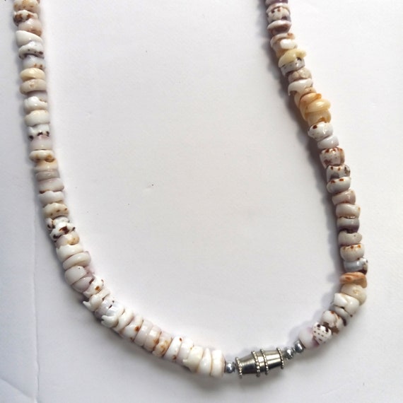 Vintage Puka Shell Necklace Hawaiian Tiger Shell … - image 7
