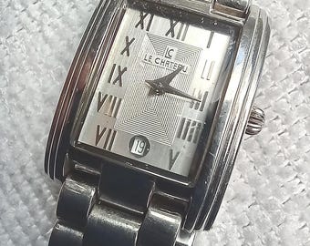 Zegarek damski Vintage Le Chateau: zegarek na rękę ze stali nierdzewnej w stylu art déco