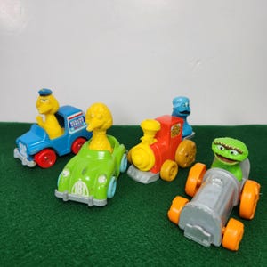 Sesame Street Muppets Die Cast Toys Vintage anos 80 Big Bird Oscar Cookie Monster