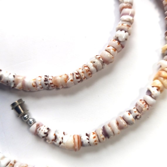 Vintage Puka Shell Necklace Hawaiian Tiger Shell … - image 4