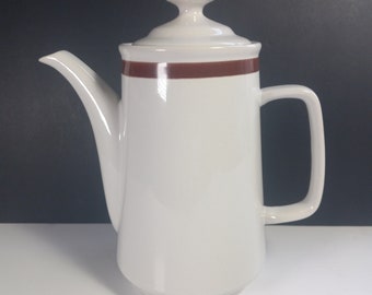 Vintage Echtsteinzeug Kaffeekanne Vier Jahreszeiten Kollektion Japan