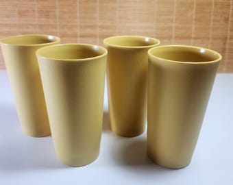 Tupperware Höga Tumblers Set med 4 Glas 14 oz Juicemuggar Vintage Kanada