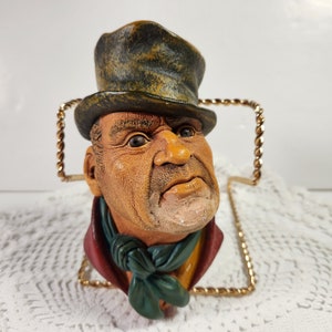 Bossons Chalkware Head Bill Sikes 1964 Wandbehang Made in England