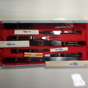 Stanley Home Products Kitchen Utensil Set Stainless Steel Bakelite Handles Mid Century Kitchen Vintage 60s