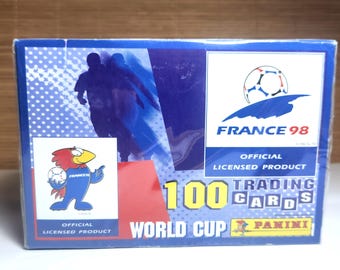 Tarjetas coleccionables Panini FIFA de la Copa Mundial de Fútbol de 1998, caja sellada sin abrir