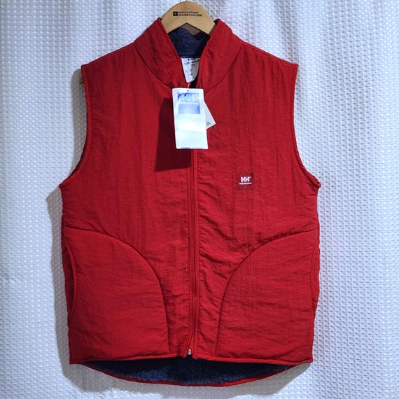Helly Hansen, Vintage Helly Hansen Vest Womens M NWT Red Nylon Fleece Lined Made In Canada