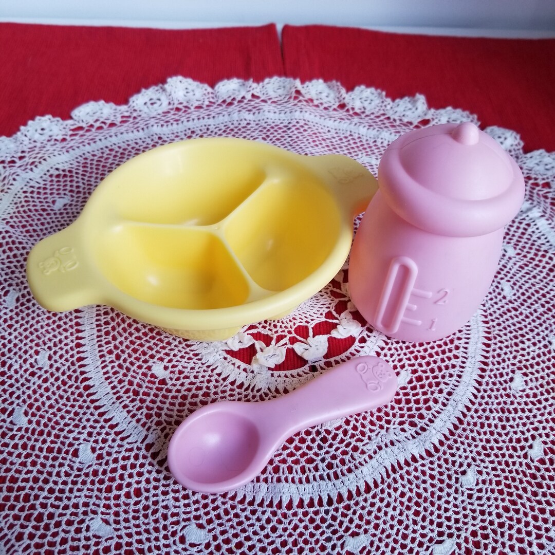 Little Tikes Baby Doll Feeding Bowl and Spoon Set Tender Heart Etsy