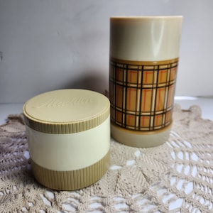 Vintage Aladin Thermos Set: Plaid Wide Mouth & Soup Thermos