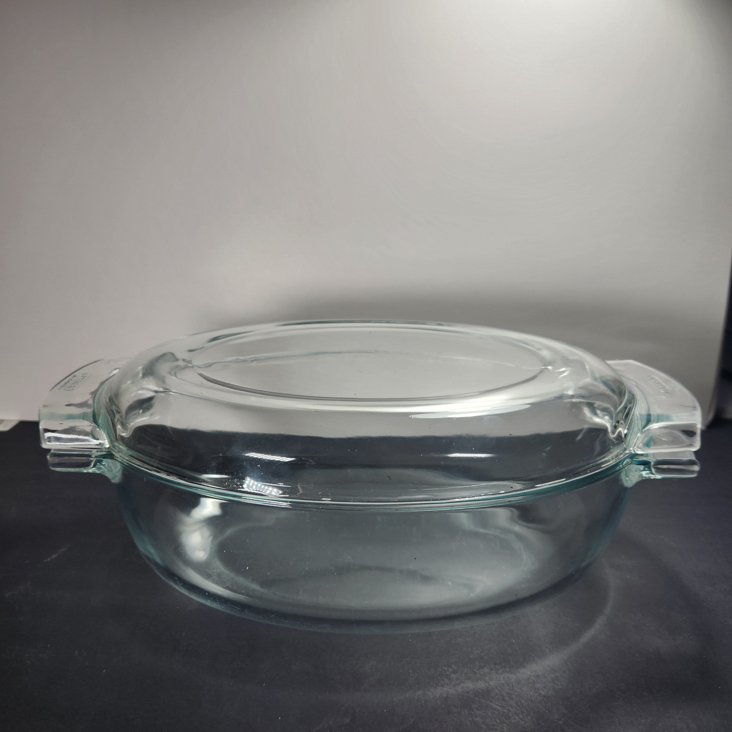 Vintage Pyrex De Corning France Clear Oval Casserole Dish Roaster