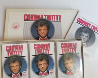 Ensemble de cassettes Twitty Conway Greatest Hits and Fines Performances Coffret de cassettes vintage