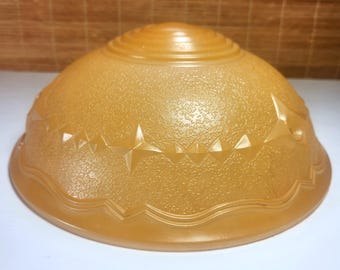 Paralume per lampada da soffitto vintage da 11" con pendente Art Déco, sospensione a 3 catene, paralume a cupola