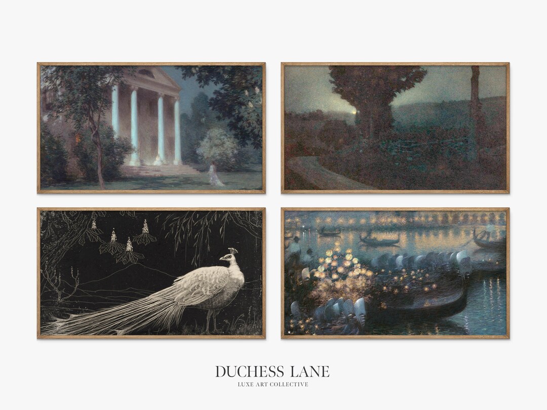 Samsung Frame TV Art Bundle | Vintage Moody & Magical Art Bundle Set of ...