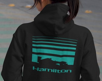 Mercedes AMG F1 - Lewis Hamilton Unisex black modern motorsports racing hoodie - Free shipping