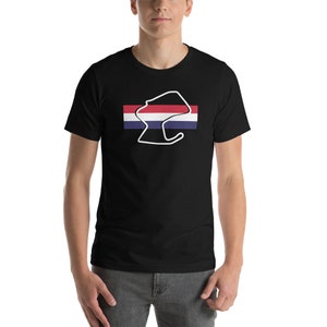 Men's black modern motorsports Laguna Seca Raceway racing Short-Sleeve T-Shirt - Free shipping
