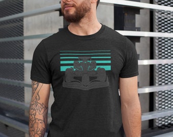 Mercedes AMG F1 racing men&#39;s black modern motorsports Short-Sleeve T-Shirt - Free shipping