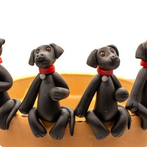 Black Lab Pot Sitter, Dog Figurine, Labrador Retriever, Black Lab Pot Hugger, Plant Pot Pal, Dog Lover Gift, Black Lab Lover Gift afbeelding 5