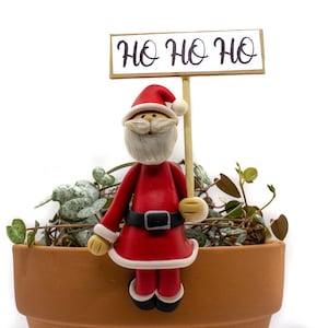 Santa Pot Sitter - Santa Pot Hugger - Santa Plant Pot Sitter - Flower Pot Sitter - Plant Pot Pal - Plant Lover Gift - Christmas Teacher Gift