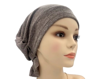 Chic Knitted Cotton Hat For Chemo Bald Head, Alopecia Headwear, Chemo Beanie, Slip-on Cancer Cap, Pre-tied Turban, Cancer Patient Head Wrap